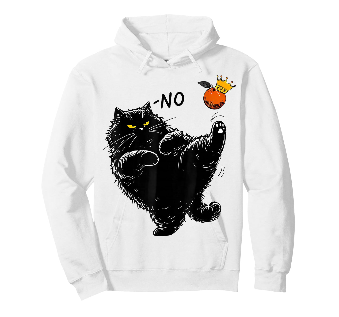 Funny Fat Black Cat No Kings Meme Kitten Lover Men Women T-Shirt