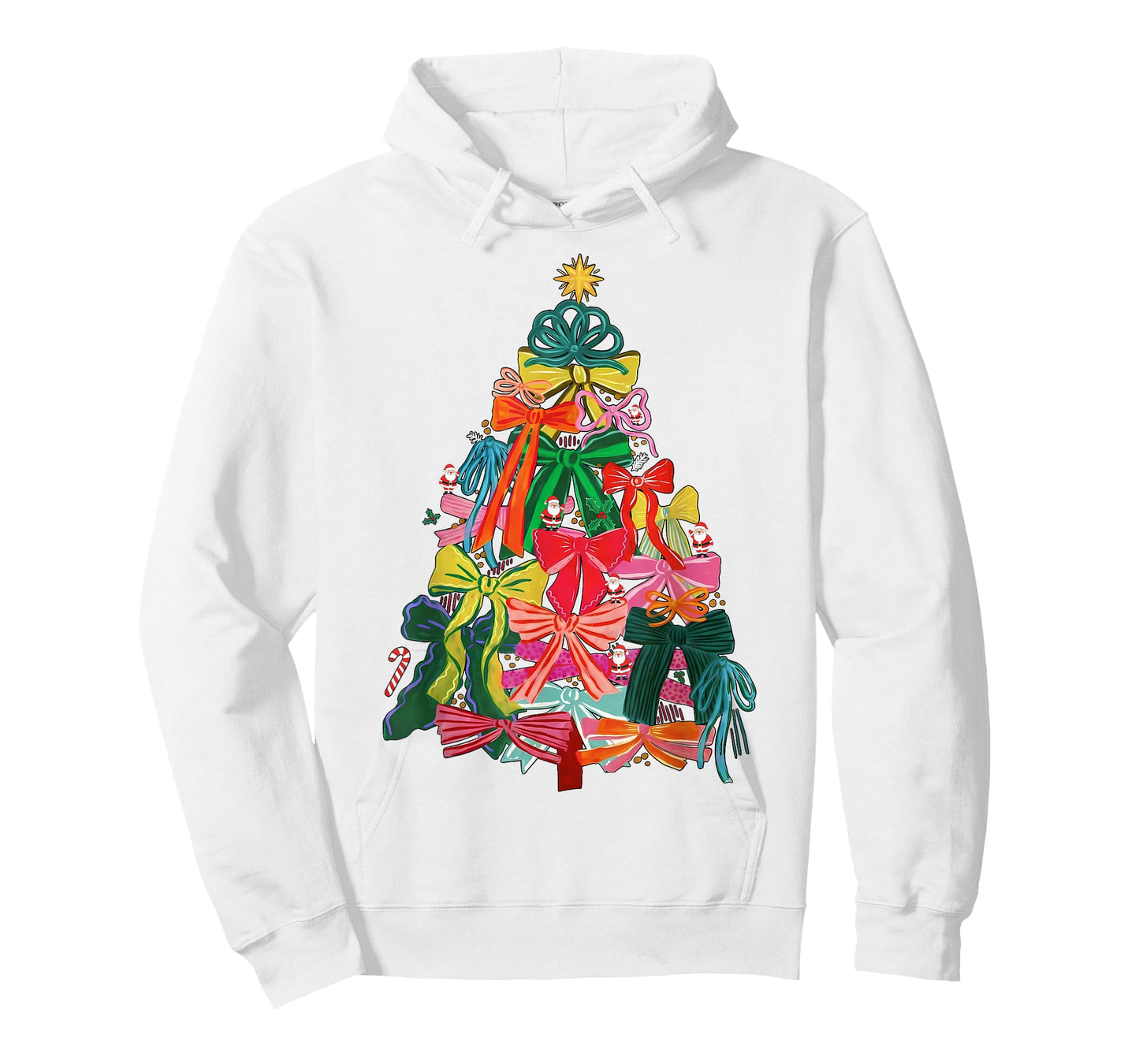 Coquette Bow Christmas Tree Xmas Holiday Girly Outfit Women T-Shirt