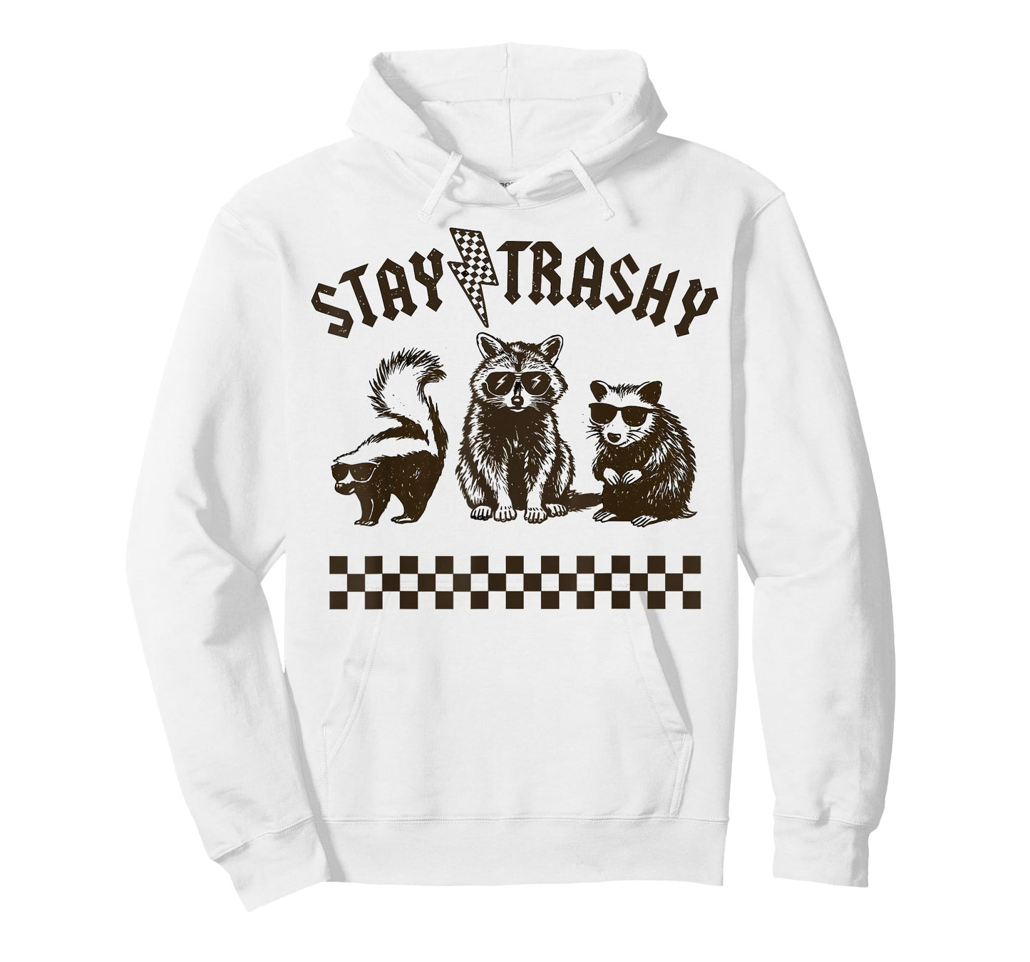 Stay Trashy Funny Animal Possum Skunks Raccoon Meme Lover T-Shirt