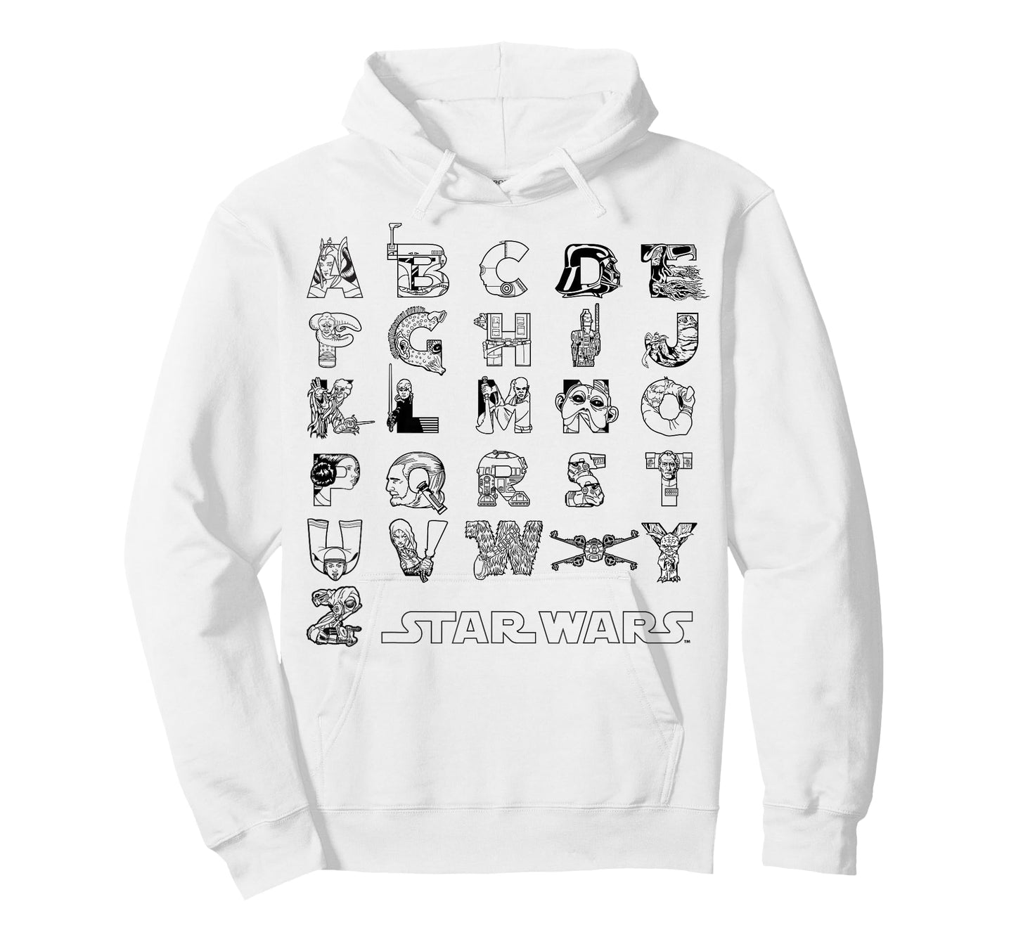 Star Wars In An Alphabet Far, Far Away Characters T-Shirt T-Shirt