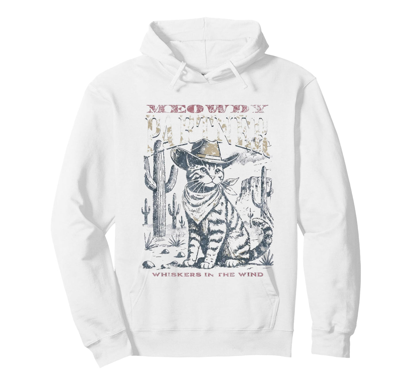 Meowdy Partner Desert Western Kitten Vintage Cowboy Cat T-Shirt