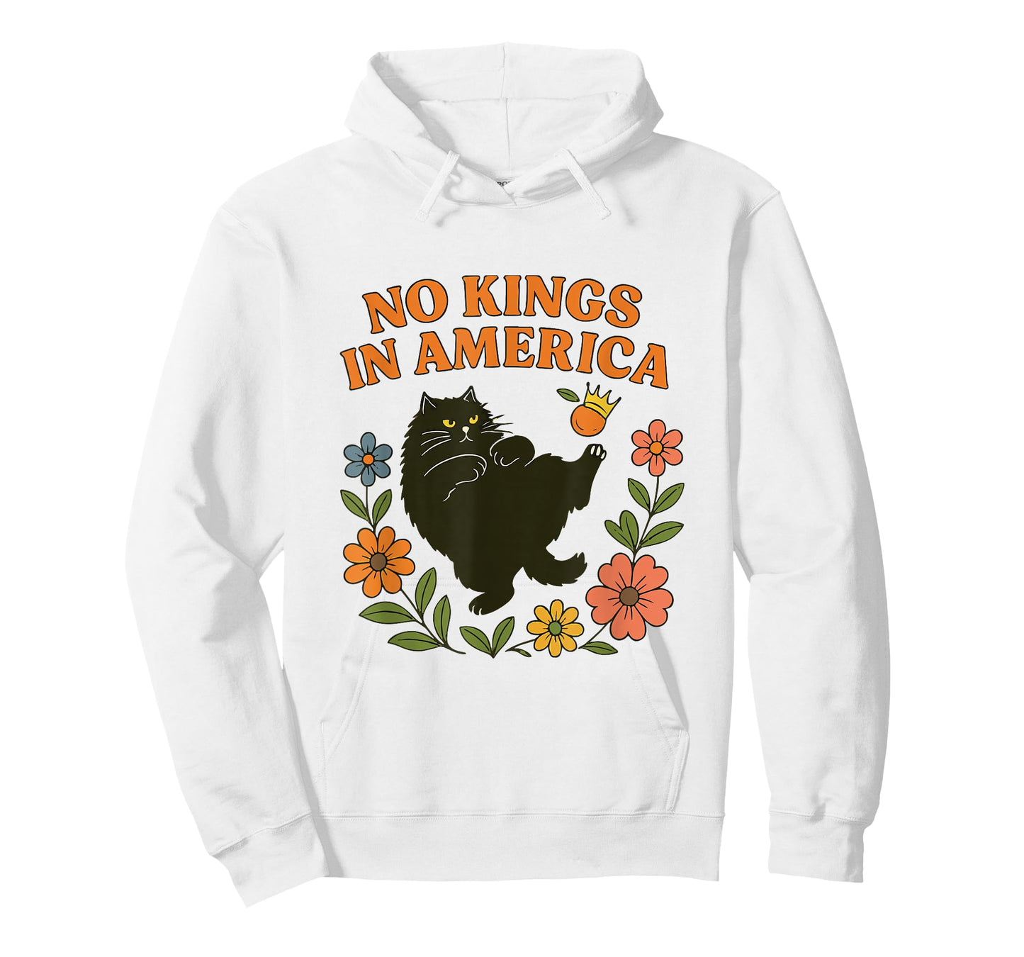 No Kings in America We The People Retro Boho Floral for Girl T-Shirt