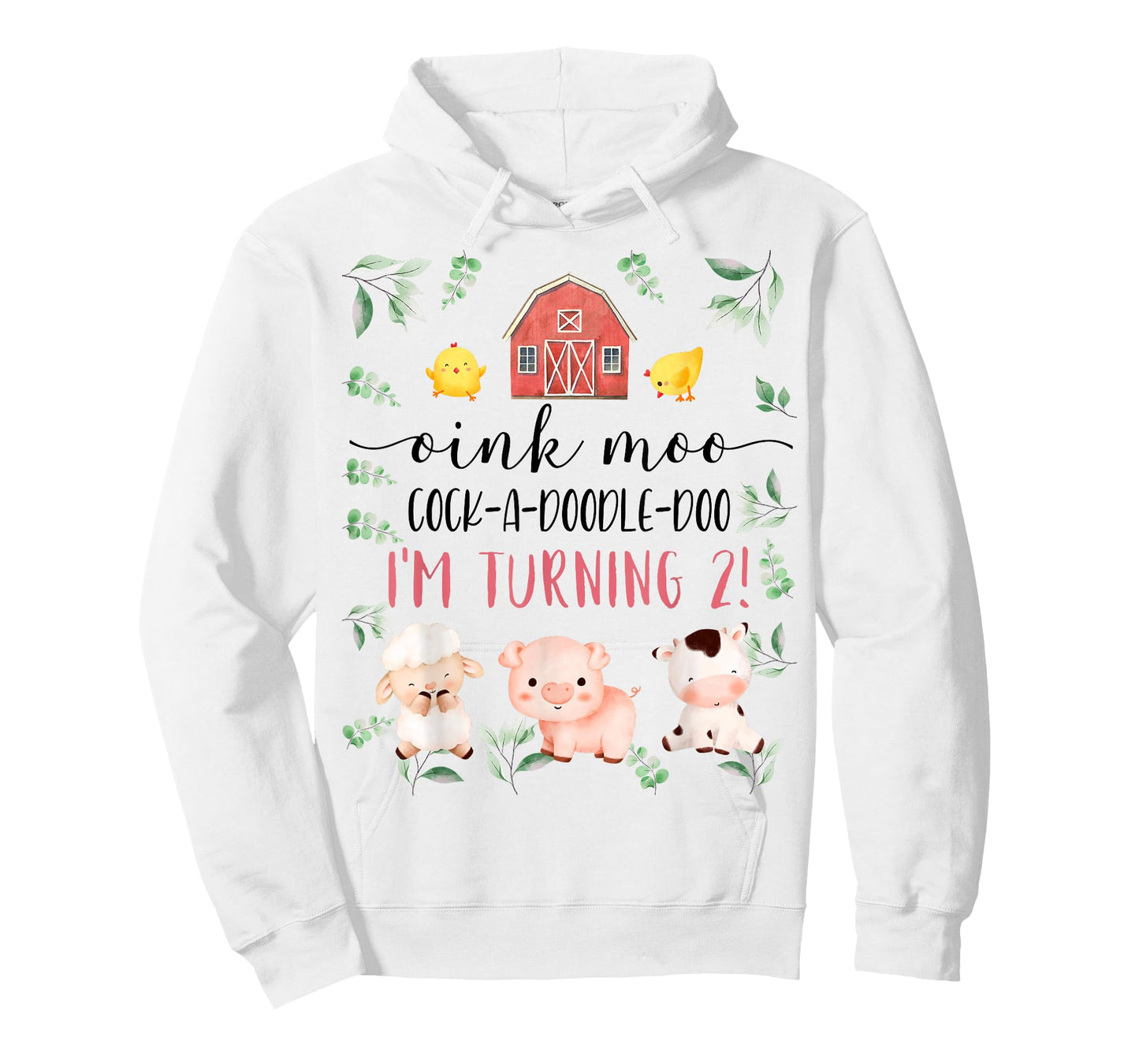 2nd Birthday Oink Moo Cockadoodle Doo Second Bday Party T-Shirt