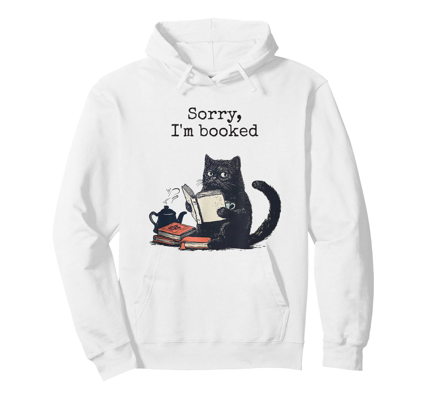 Sorry, I'm Booked Funny Cat Raccoon Book Lover T-Shirt