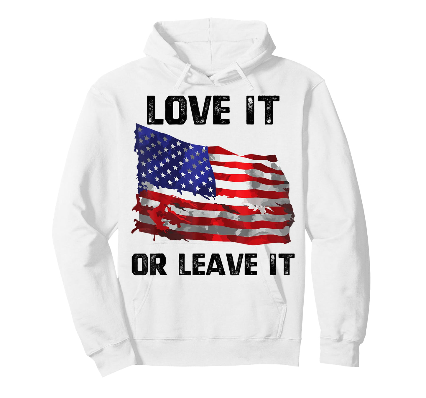 Love It Or Leave It Patriotic American USA Flag Conservative Women Men T-Shirt