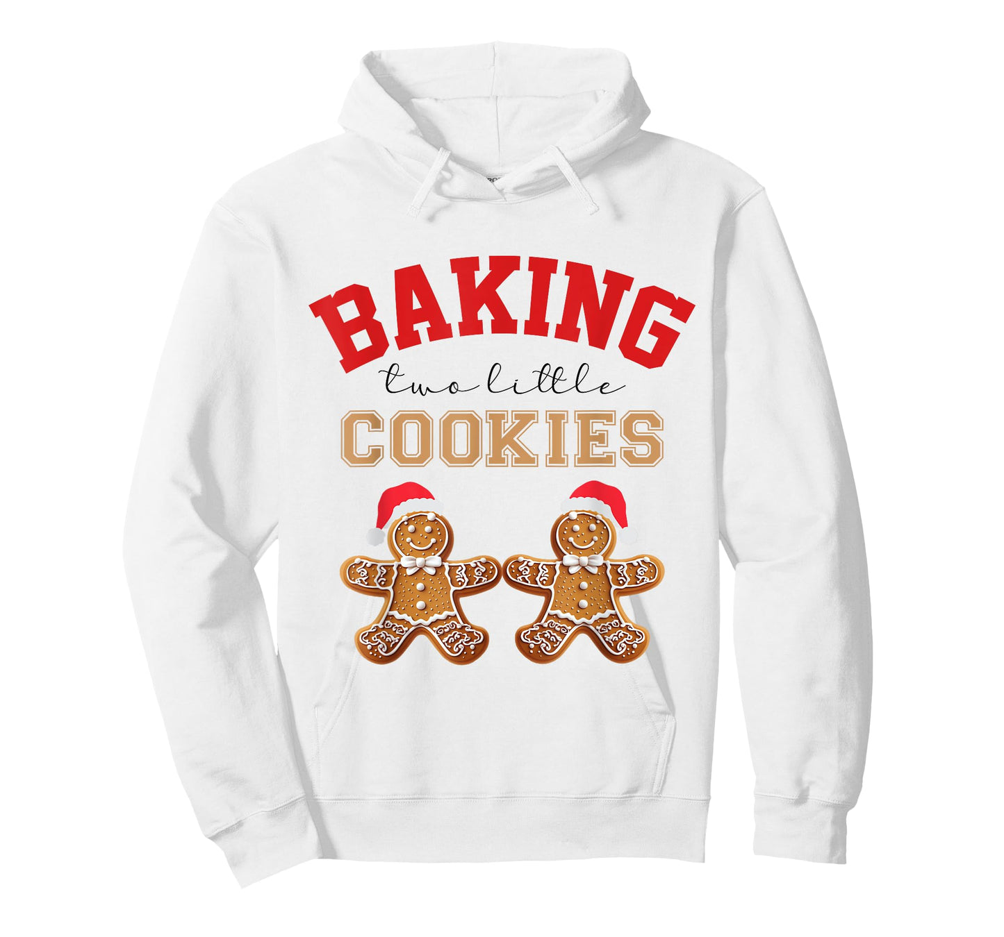 Baking Two Little Cookies Christmas Pregnant Twin Pregnancy T-Shirt