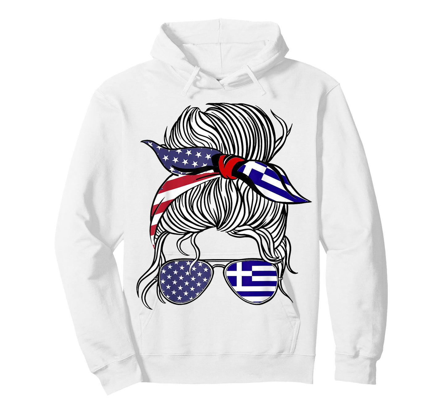 American Greek Patriot Flag Women Girl Greece Grown T-Shirt
