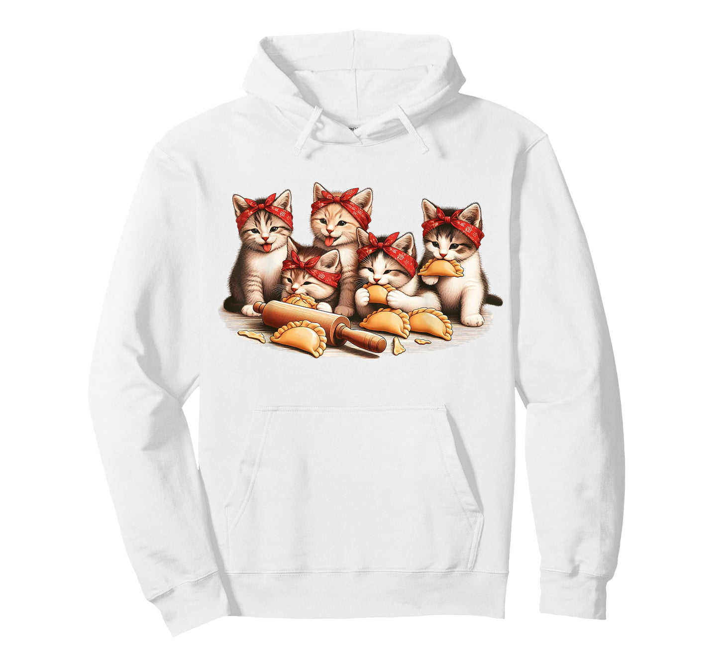 Pierogi & Cat Lover Poland Cuisine Food Cats Making Pierogi Men Women T-Shirt