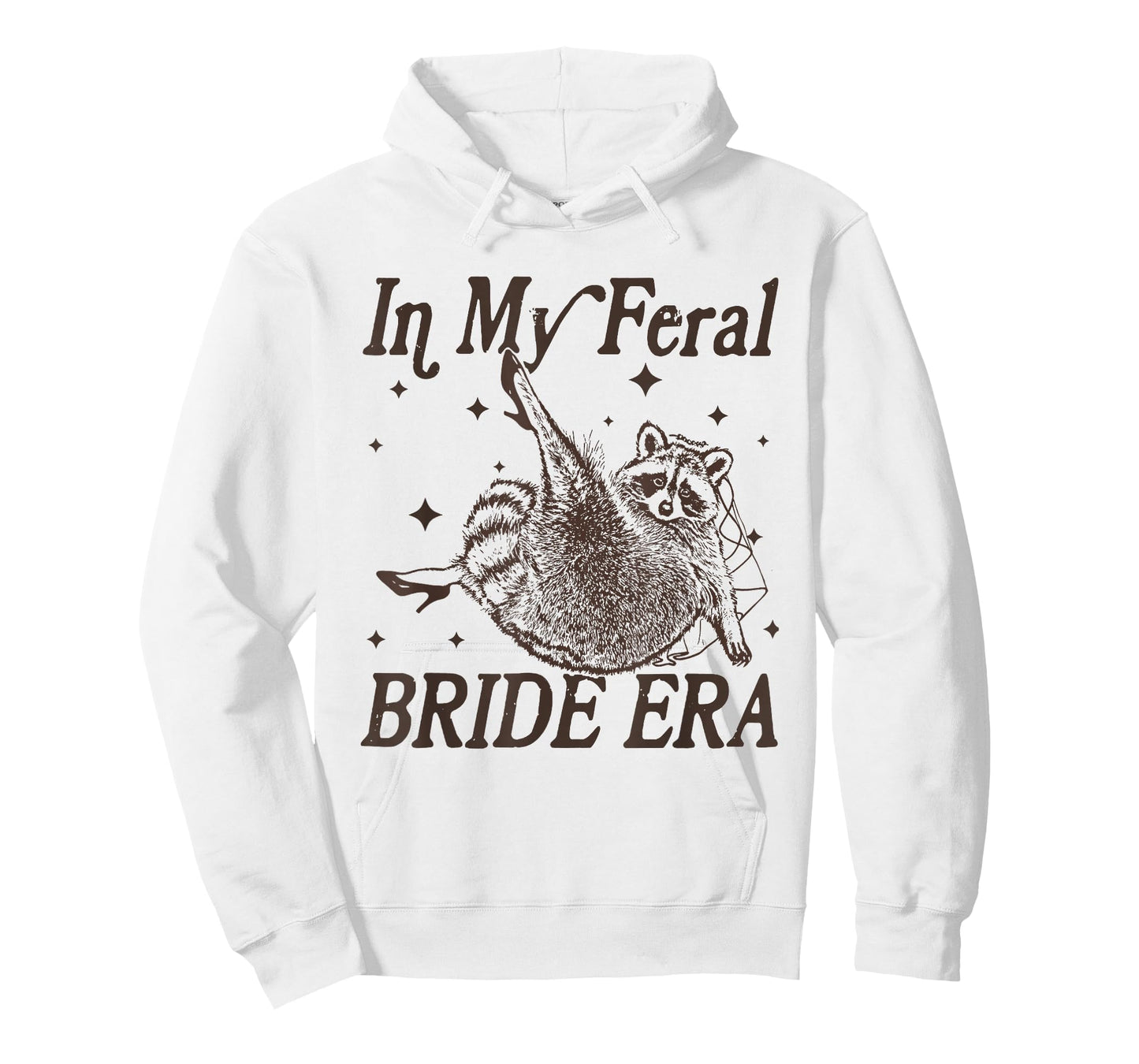 in My Feral Bride Era Funny Engagement Wedding Bride Raccoon T-Shirt
