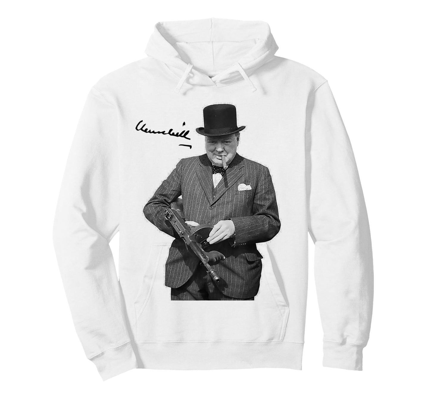 Winston Churchill with Tommy Gun European Hero t-Shirt T-Shirt