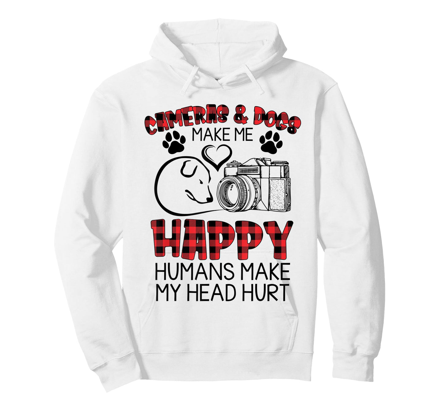 Cameras And Dogs Make Me Happy Funny Photographers Shirt