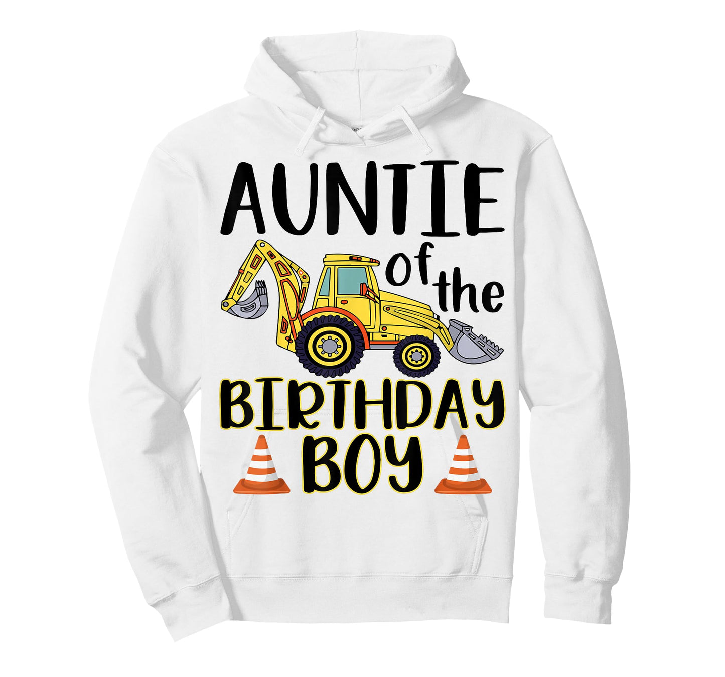 Auntie of The Birthday for Boy Excavator Construction Truck T-Shirt