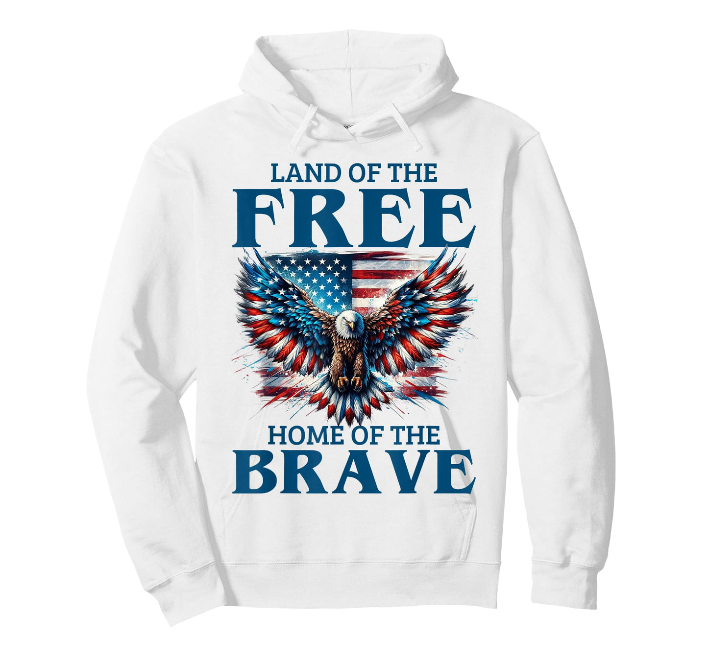 Land Of The Free Home Of The Brave Eagle Usa Vintage Flag T-Shirt