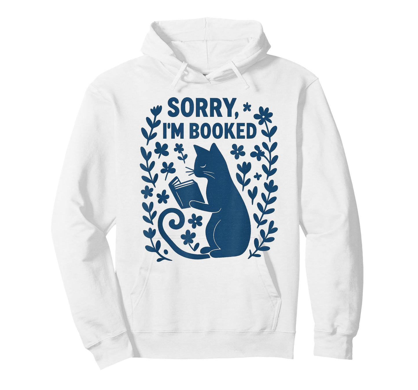 Sorry I'm Booked Cat Reading Book Boho Flowers Vintage T-Shirt