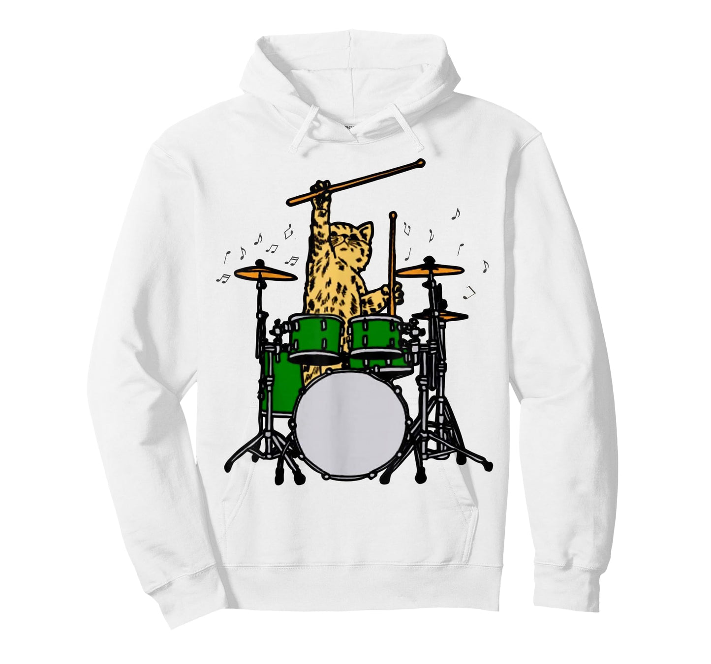 Drummer Cat Music Lover Musician Playing The Drums T-Shirt T-Shirt