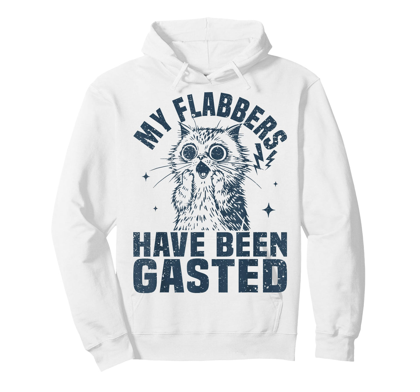 My Flabbers Have Been Gasted Distressed Retro Funny Cat T-Shirt
