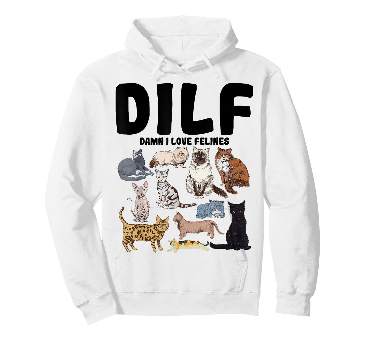 DILF Damn I Love Felines Funny Cat Lover T-Shirt