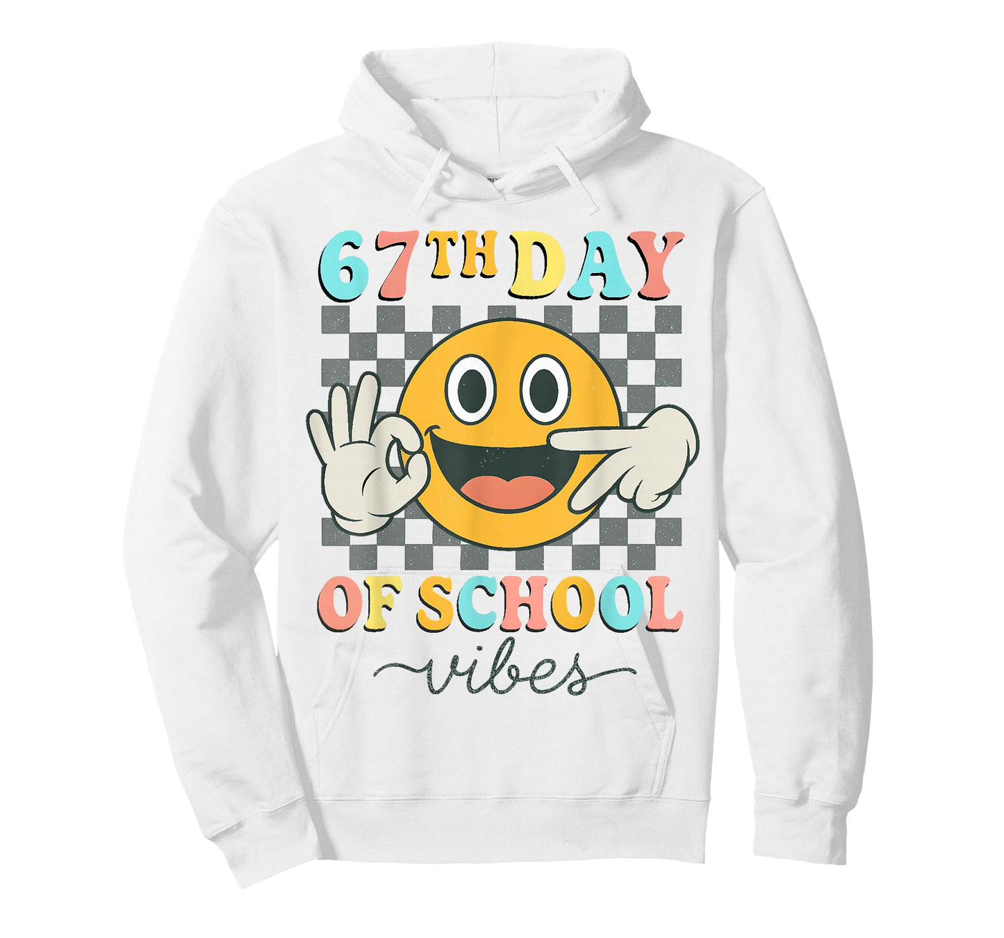 67th Day of School Vibes 67 Meme Cute Smile Face Teacher T-Shirt