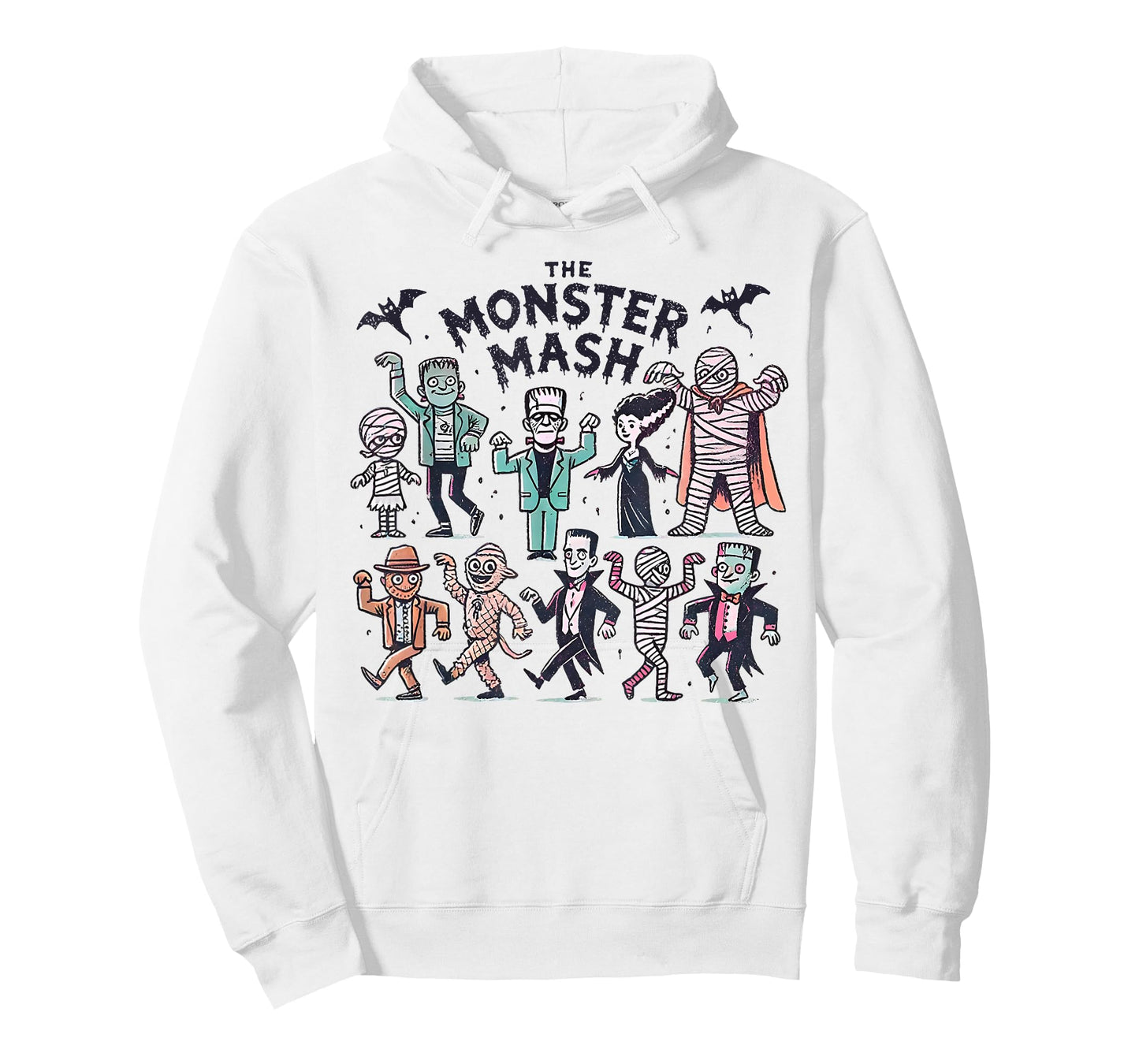 Monster Mash Spooky Season Halloween Mummy Witch Vampire T-Shirt