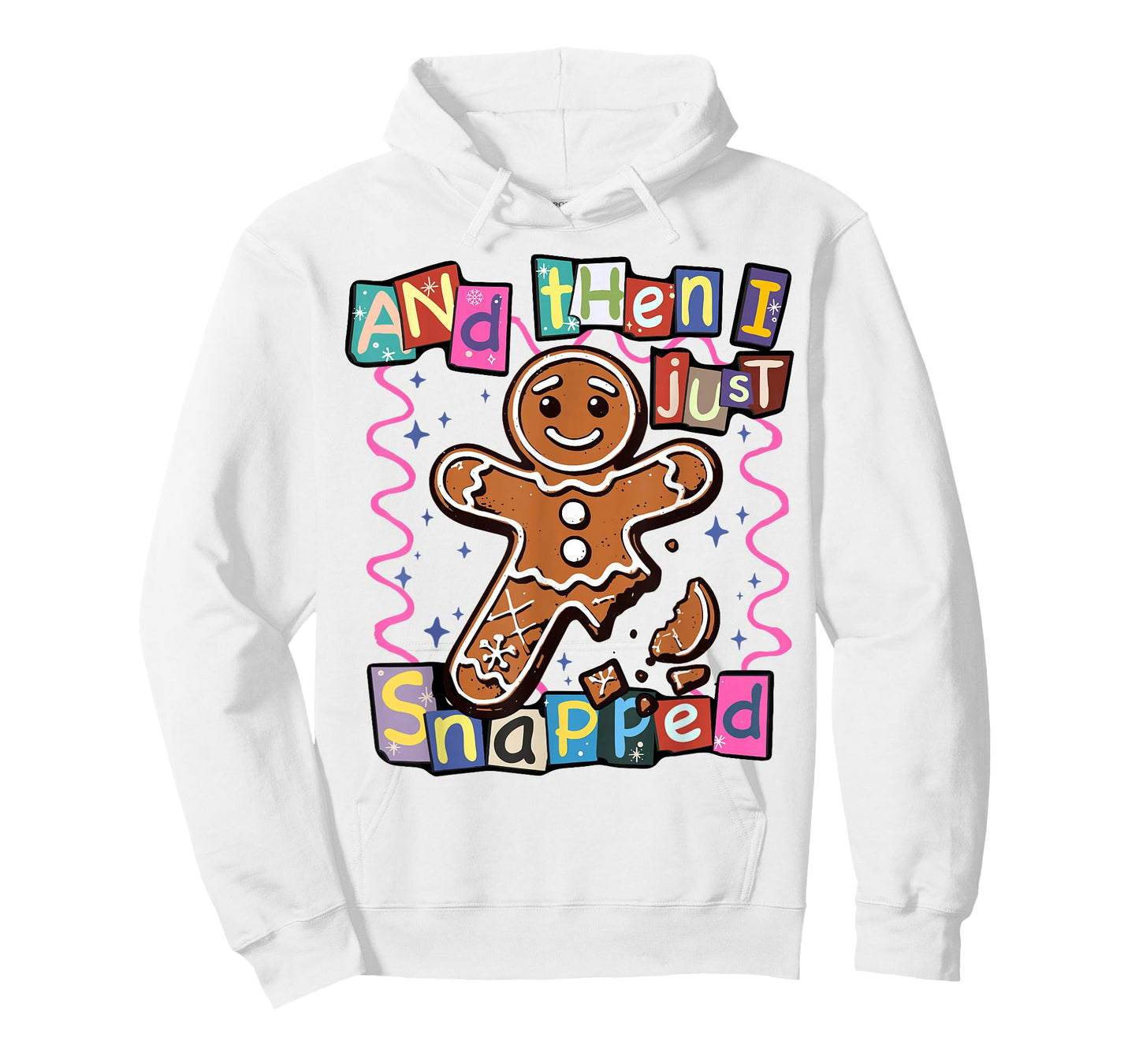 Christmas Cute Gingerbread and Then I Just Snapped Retro T-Shirt