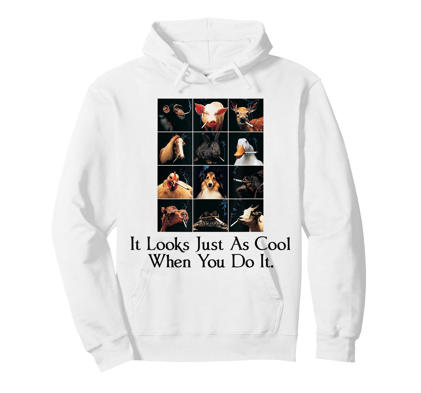 It Looks Just As Cool When You Do It Funny Animals Smoking T-Shirt