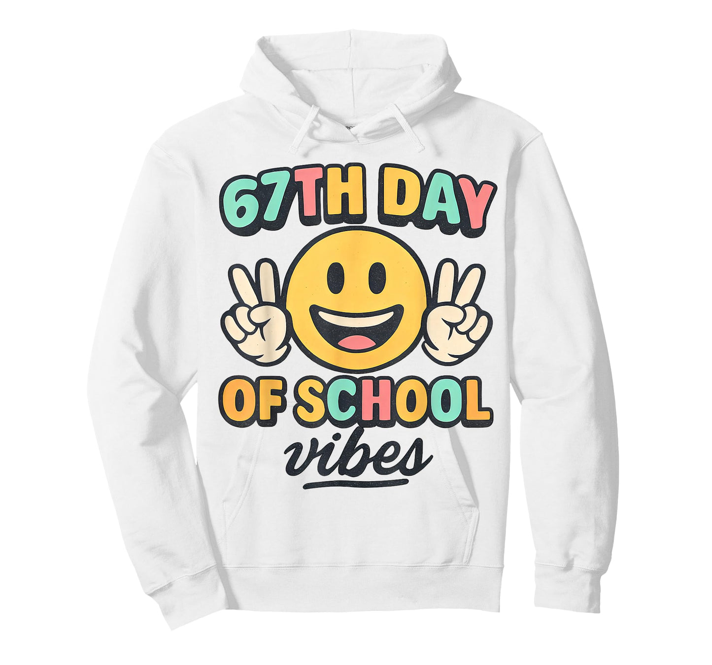 67th Day of School Vibes Cute Smile Face 67 Meme Teacher T-Shirt