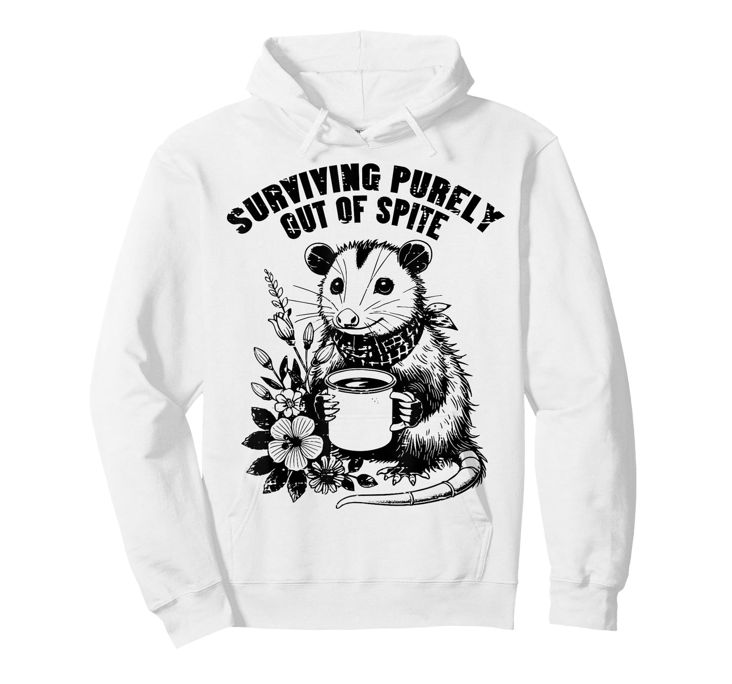 Opossum Surviving Out of Spite Funny Possum Humor Men Women T-Shirt