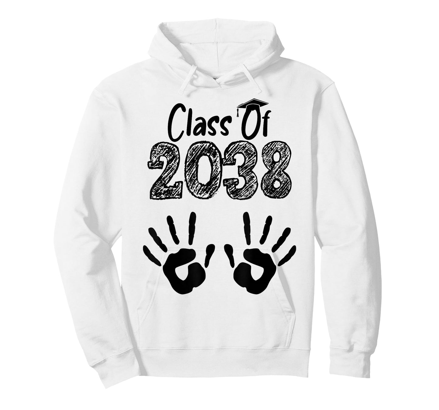 Class of 2038 Grow With Me Shirt Handprint On Back Pre-K T-Shirt