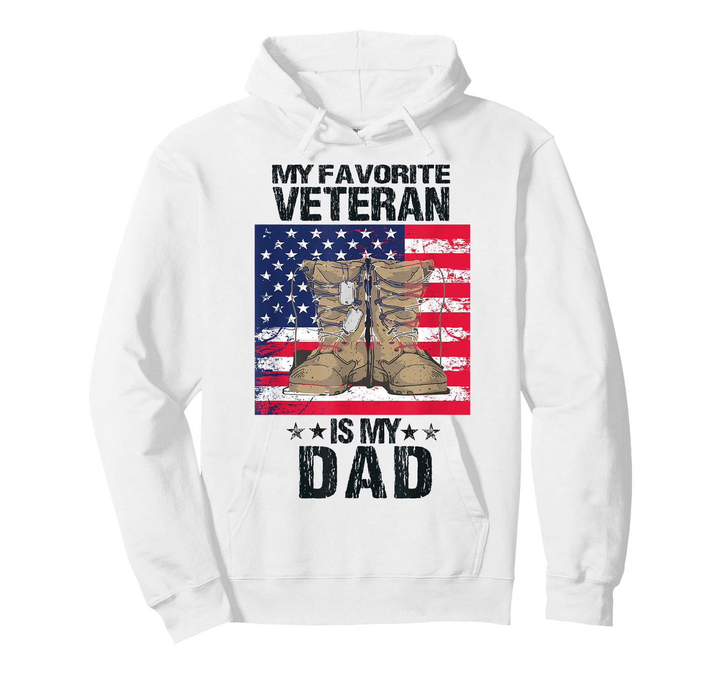 Dad Father's Day My Favorite Veteran Is My Father Proud Kids T-Shirt