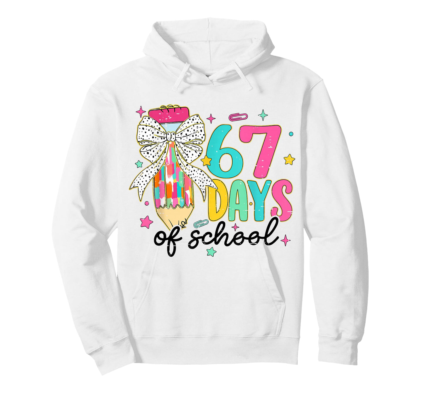 I Survived 67 Days of School Teacher Pencil Six Seven Meme T-Shirt