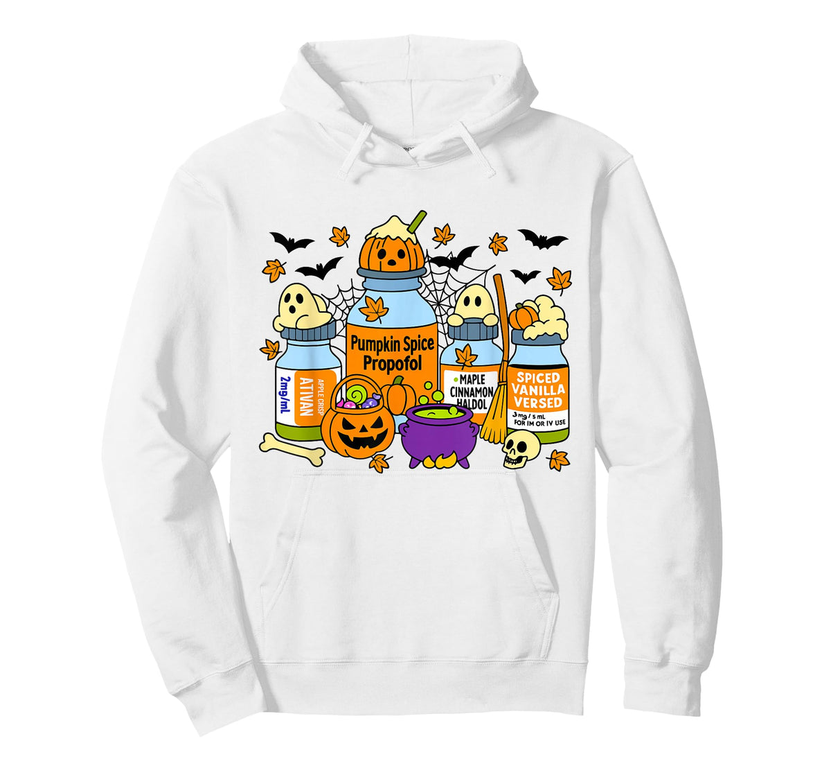 Pumpkin Spice Propofol Ativan Versed Haldol Halloween Nurse T-Shirt