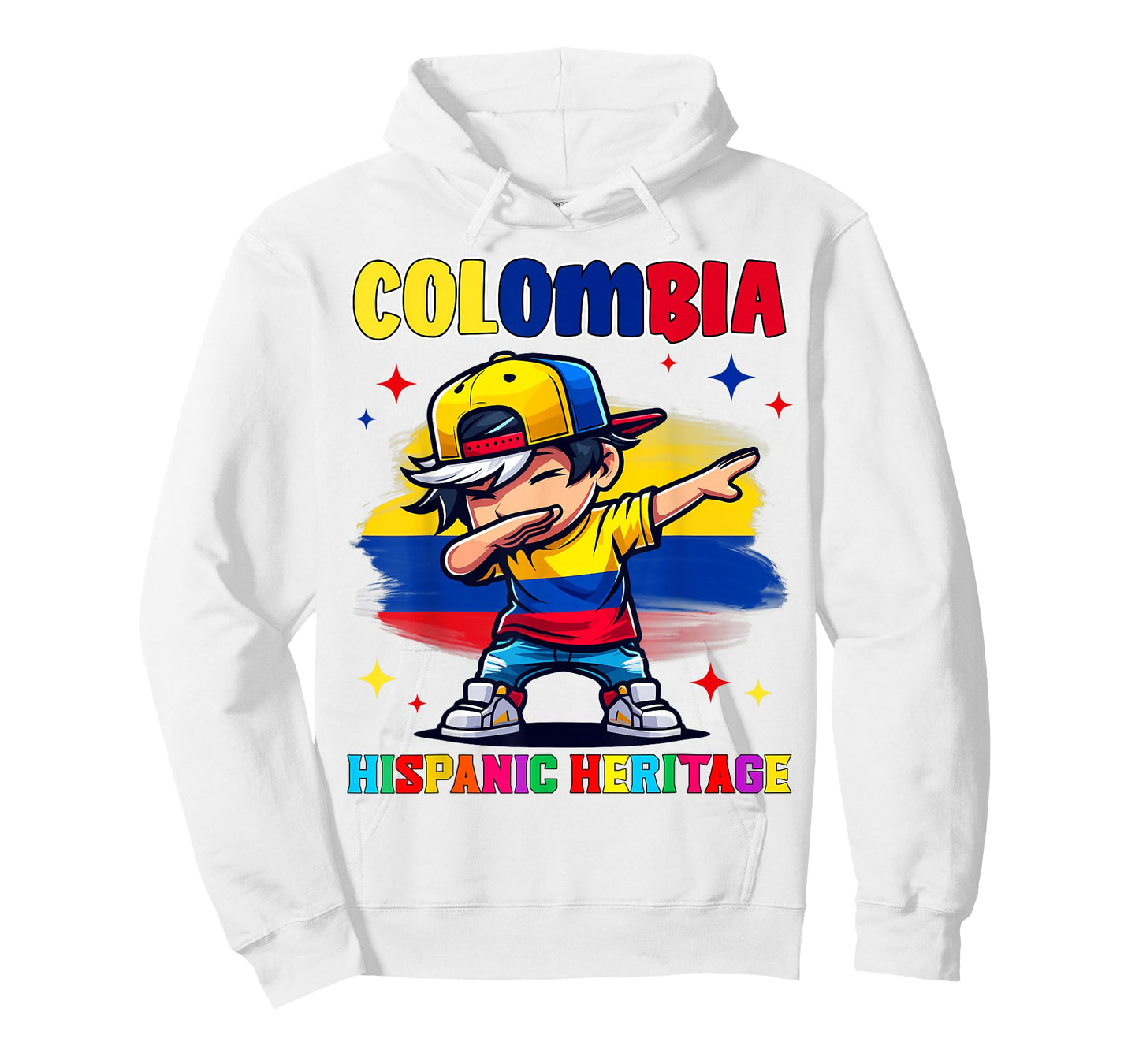 Colombia Dabbing Kid Hispanic Heritage Celebration for Kids T-Shirt