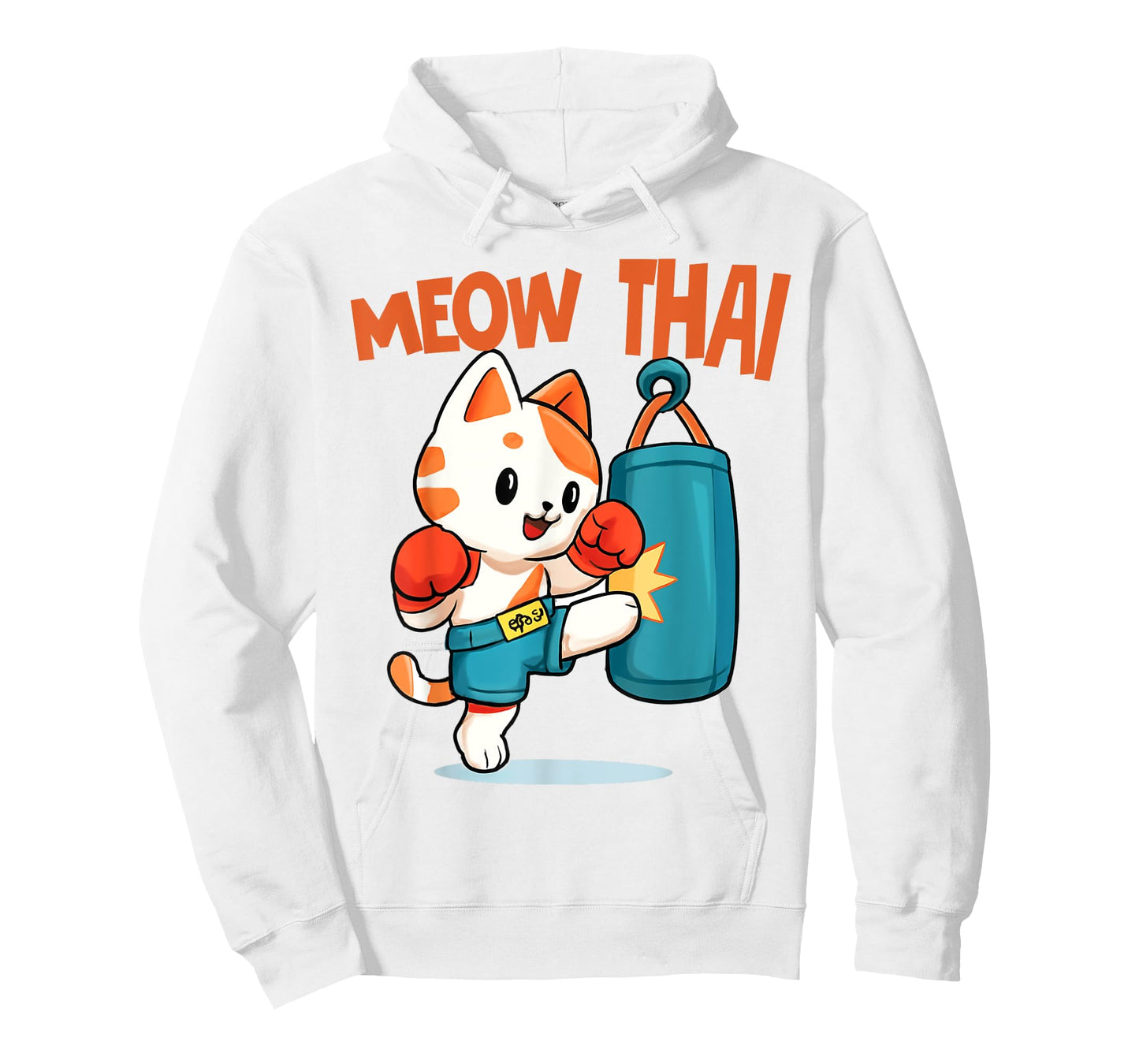 Muay Thai Funny Cat Lover Thai Boxing Thailand Meow Thai T-Shirt for Men Women