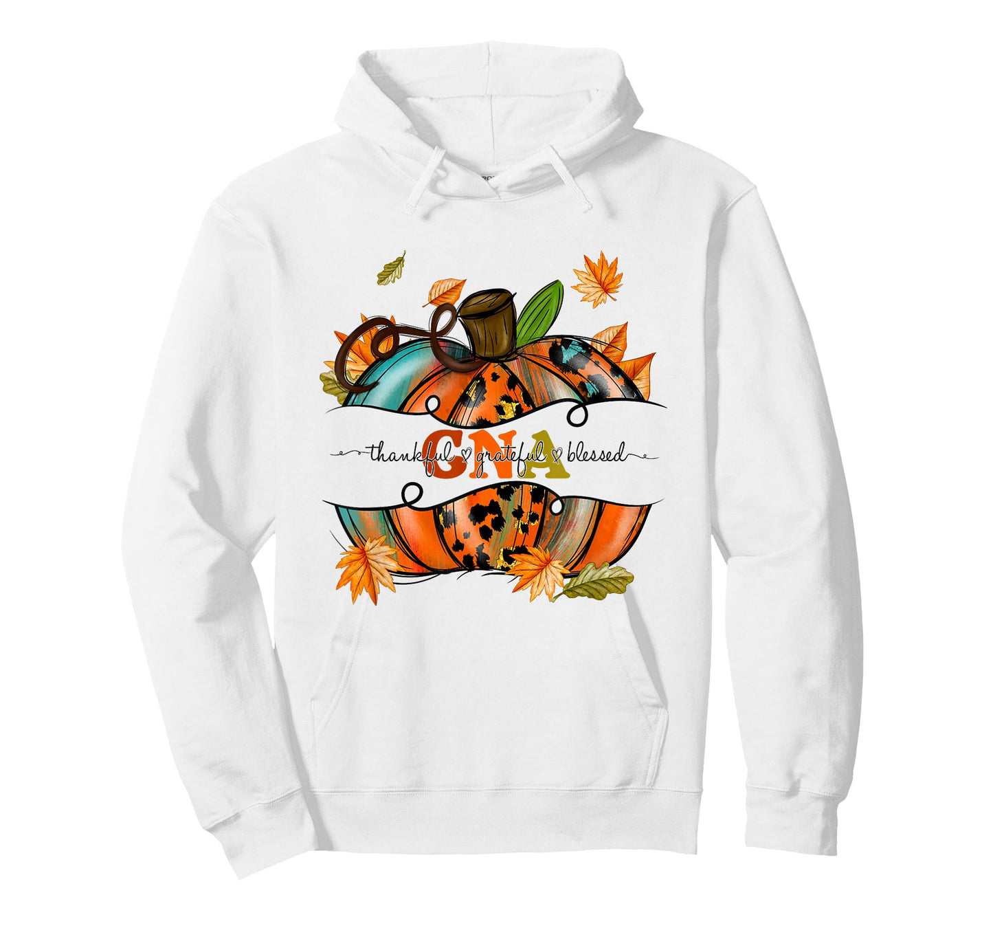 Autumn Fall Outfit CNA Thankful Grateful Blessed Pumpkin T-Shirt