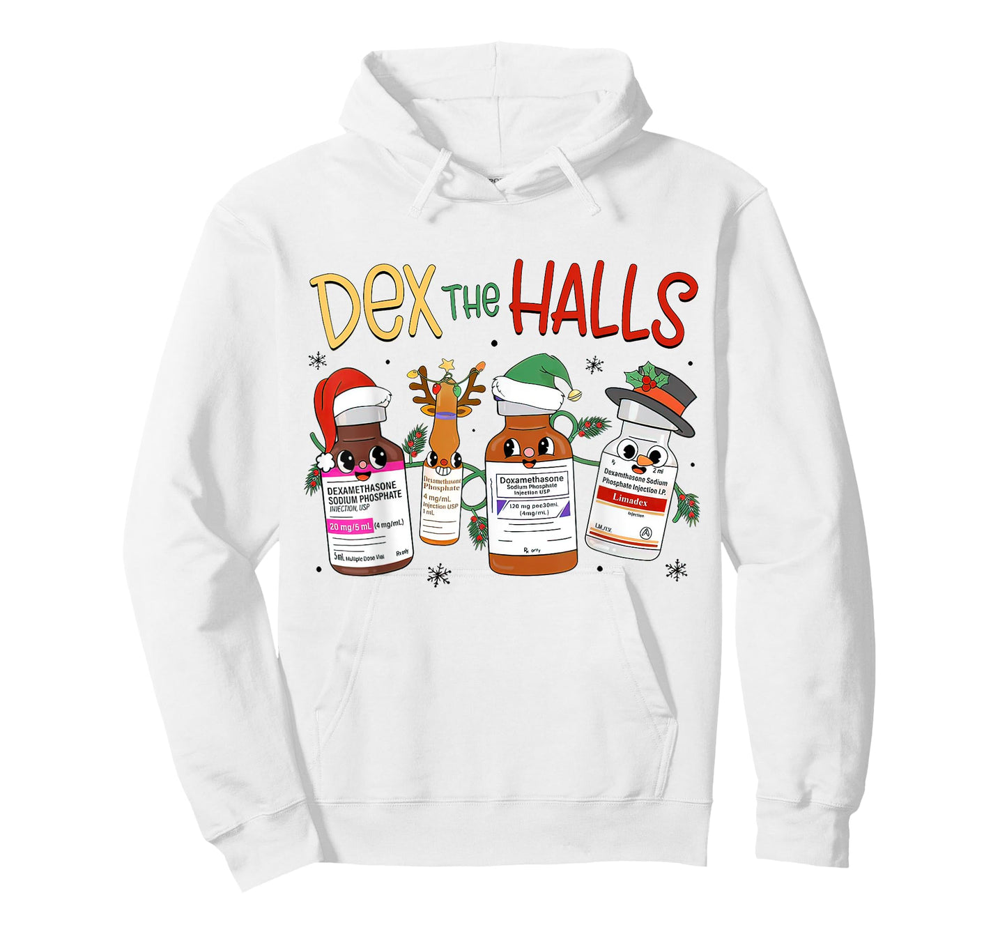 Christmas ICU, Dex The Halls Dexamethasone, Emergency Doctor T-Shirt