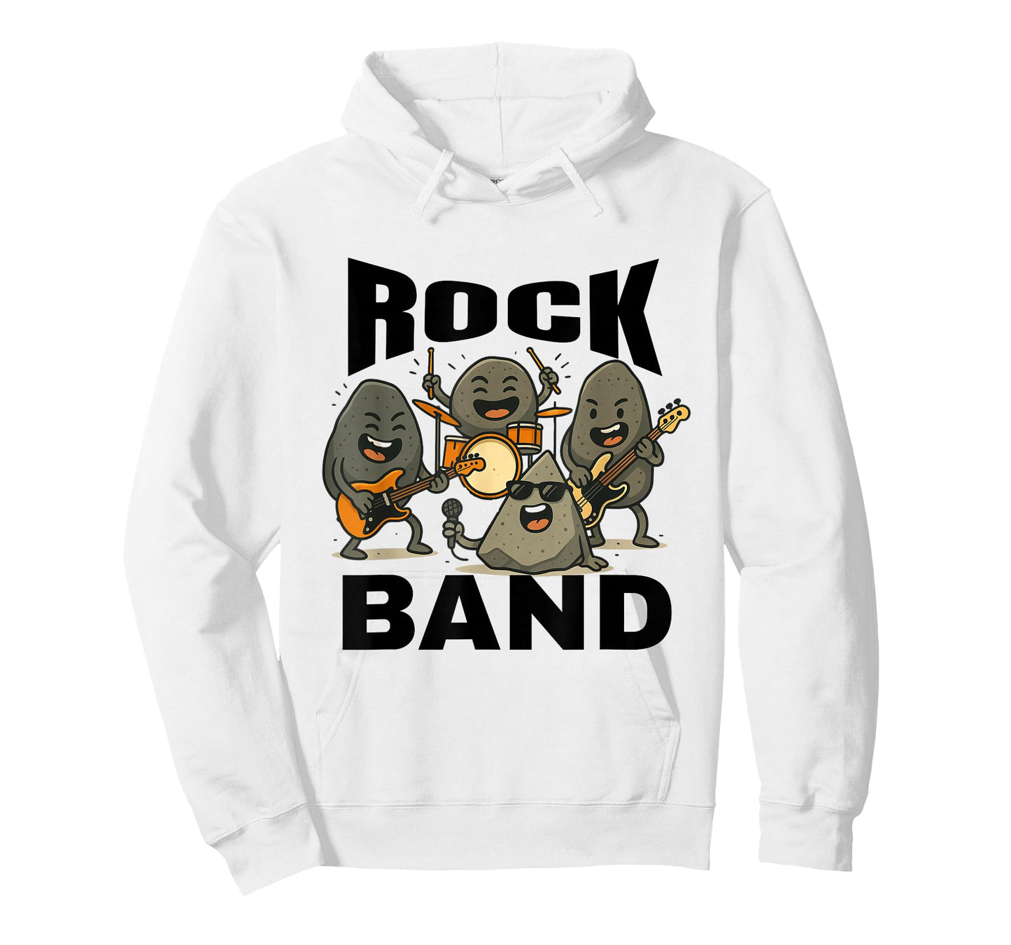 Rocks Band Rock Concert Drums Guitar Music Lover Funny T-Shirt