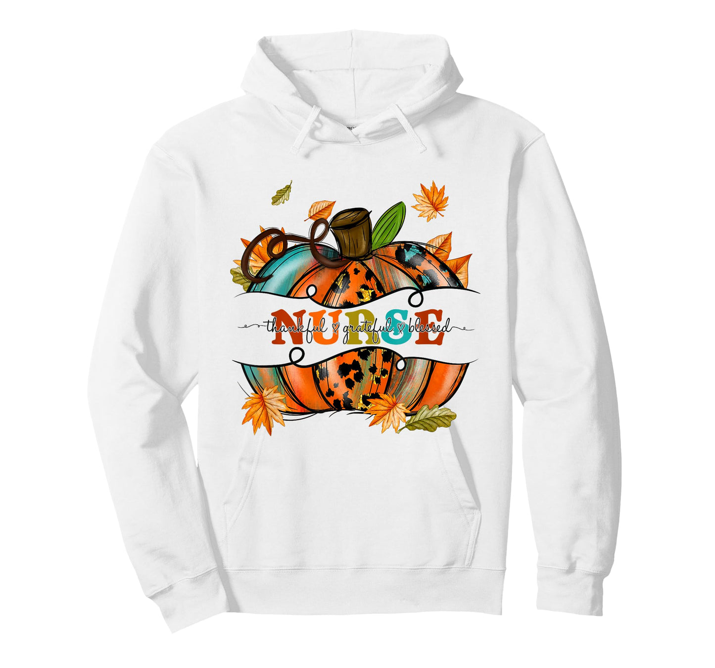 Autumn Fall Outfit Nurse Thankful Grateful Blessed Pumpkin T-Shirt