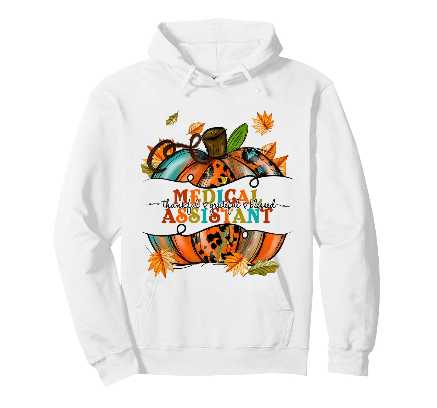 Autumn Fall Tees Medical Assistant Thankful Grateful Blessed T-Shirt