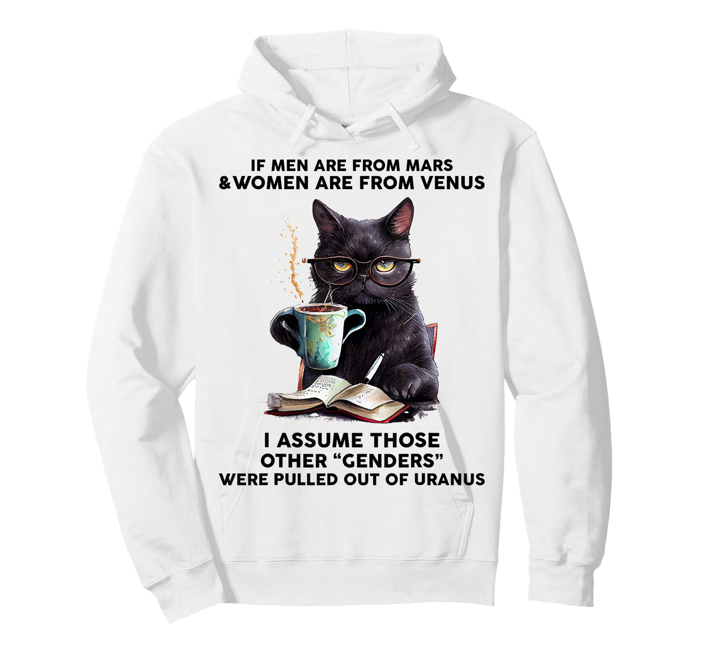 If Men Are From Mars And Women Are From Venus Black Cat T-Shirt