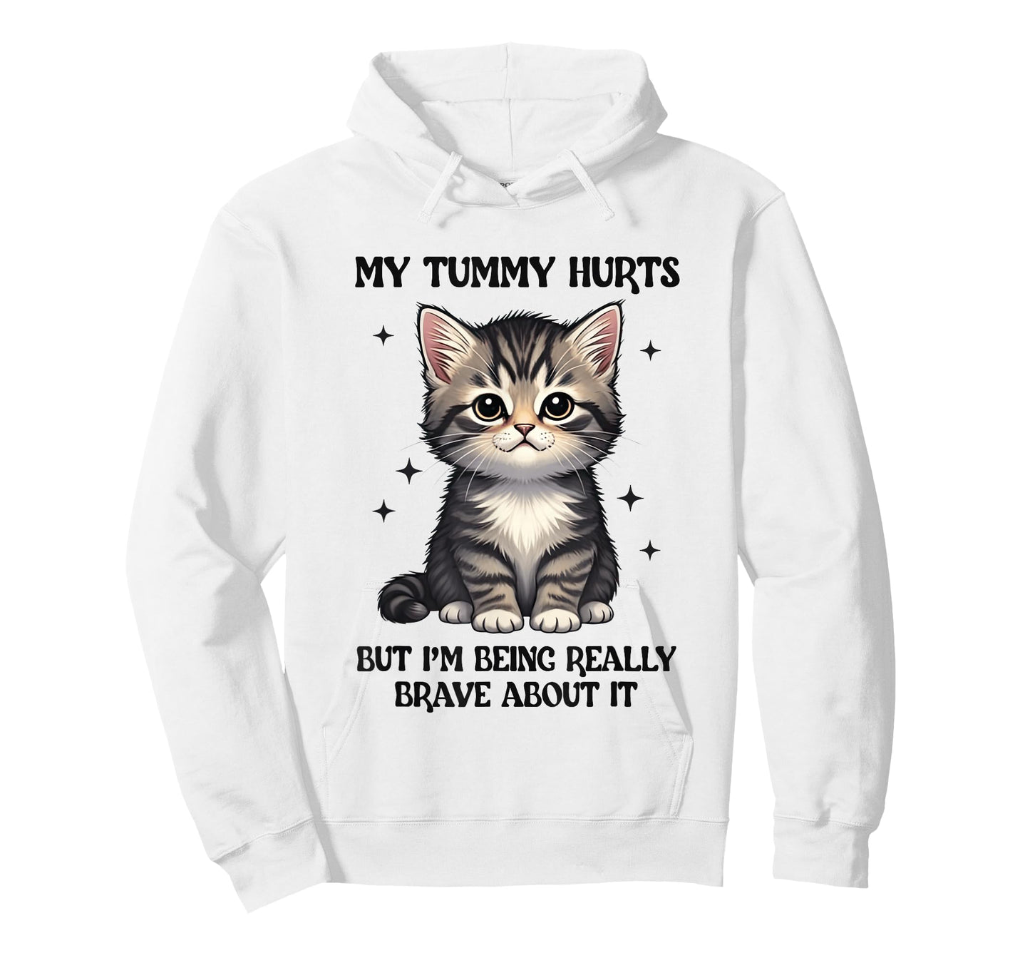 My Tummy Hurts But I'm Being Brave About It IBS Cat Meme T-Shirt