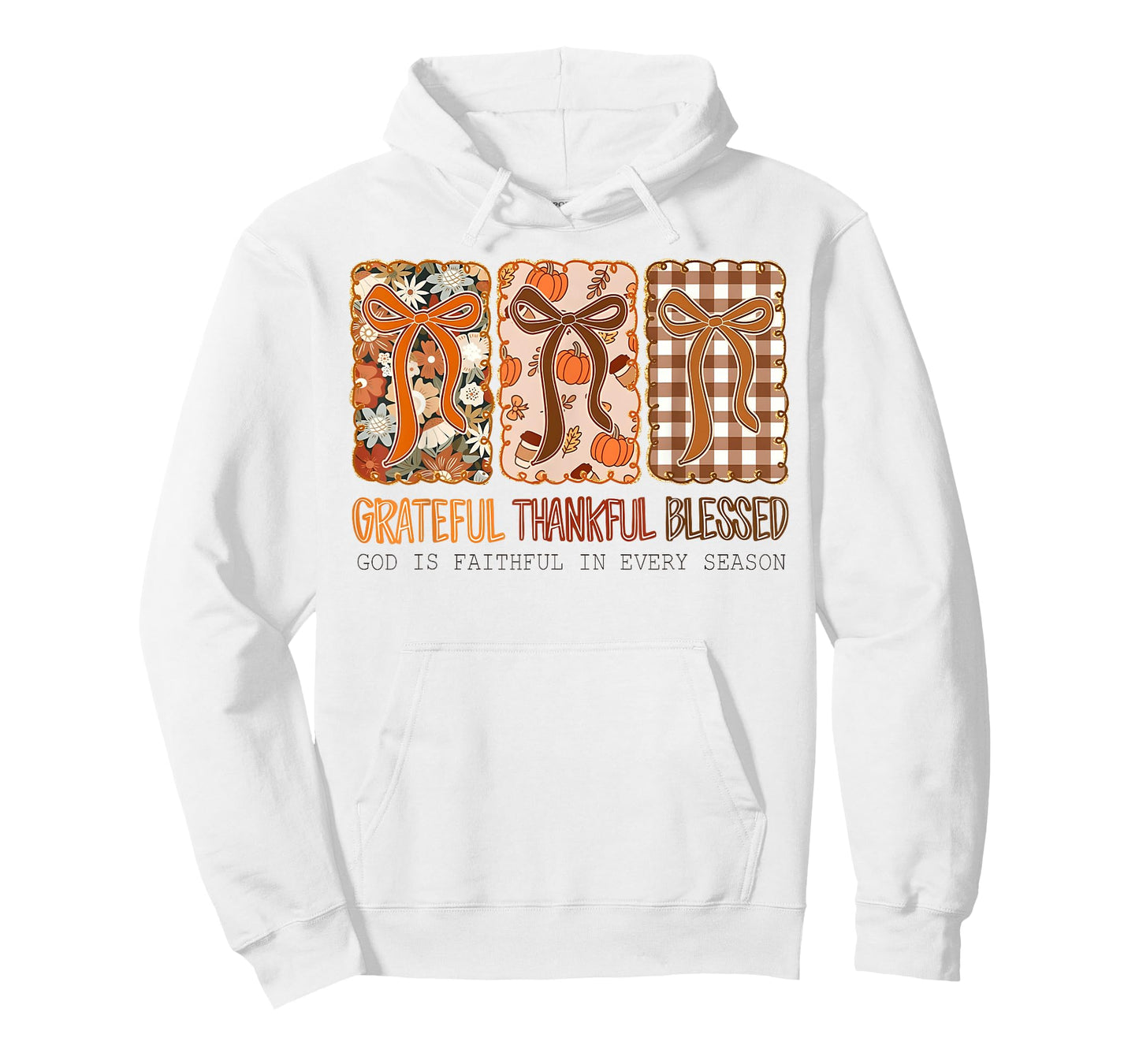 Thanksgiving Coquette Bow Grateful Thankful Blessed Girly T-Shirt