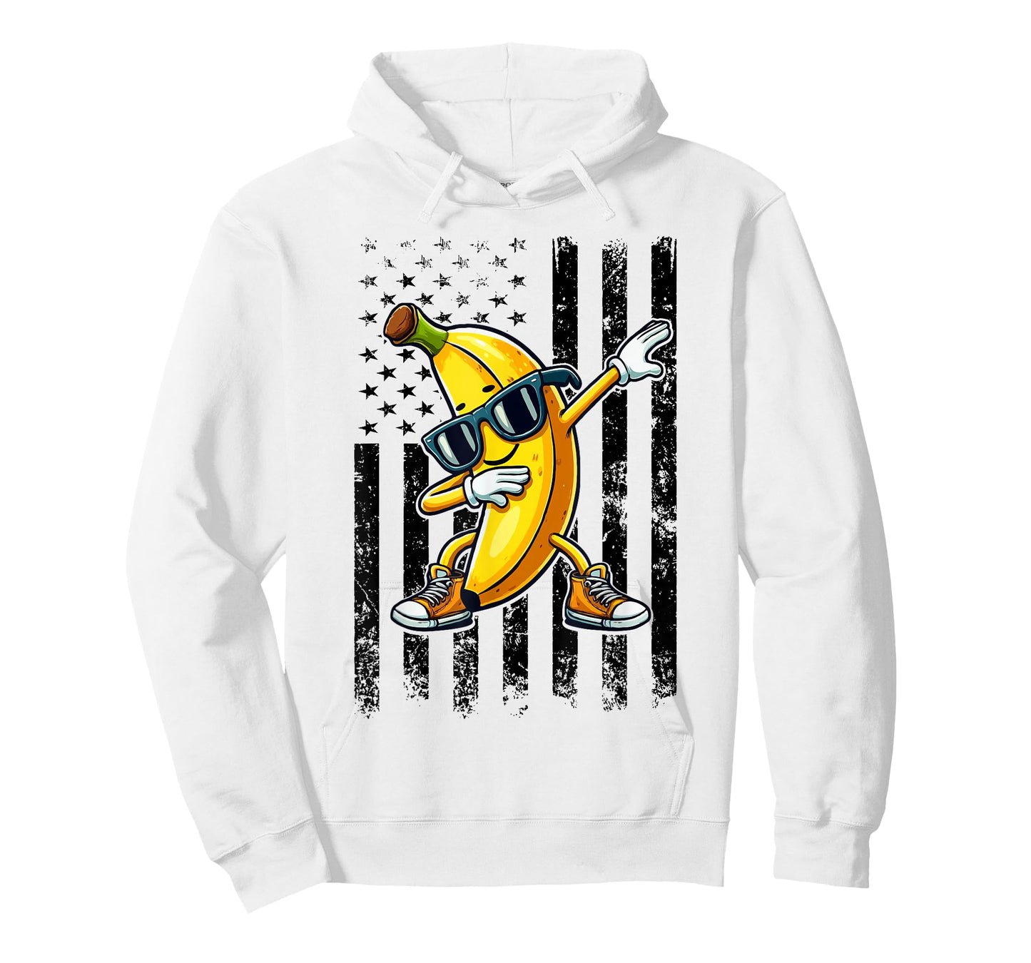 Dabbing Banana Retro American Flag Banana Lover Boys Kids T-Shirt