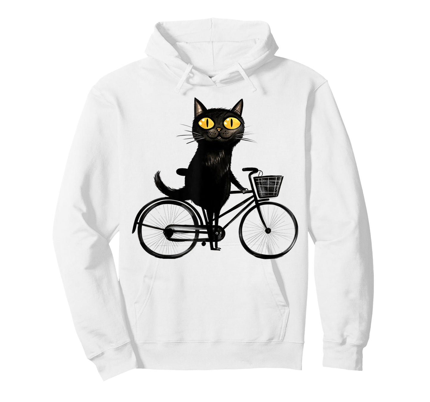 Bicycle Cat Funny Black Cat On A Bike, Biking Kitty T-Shirt
