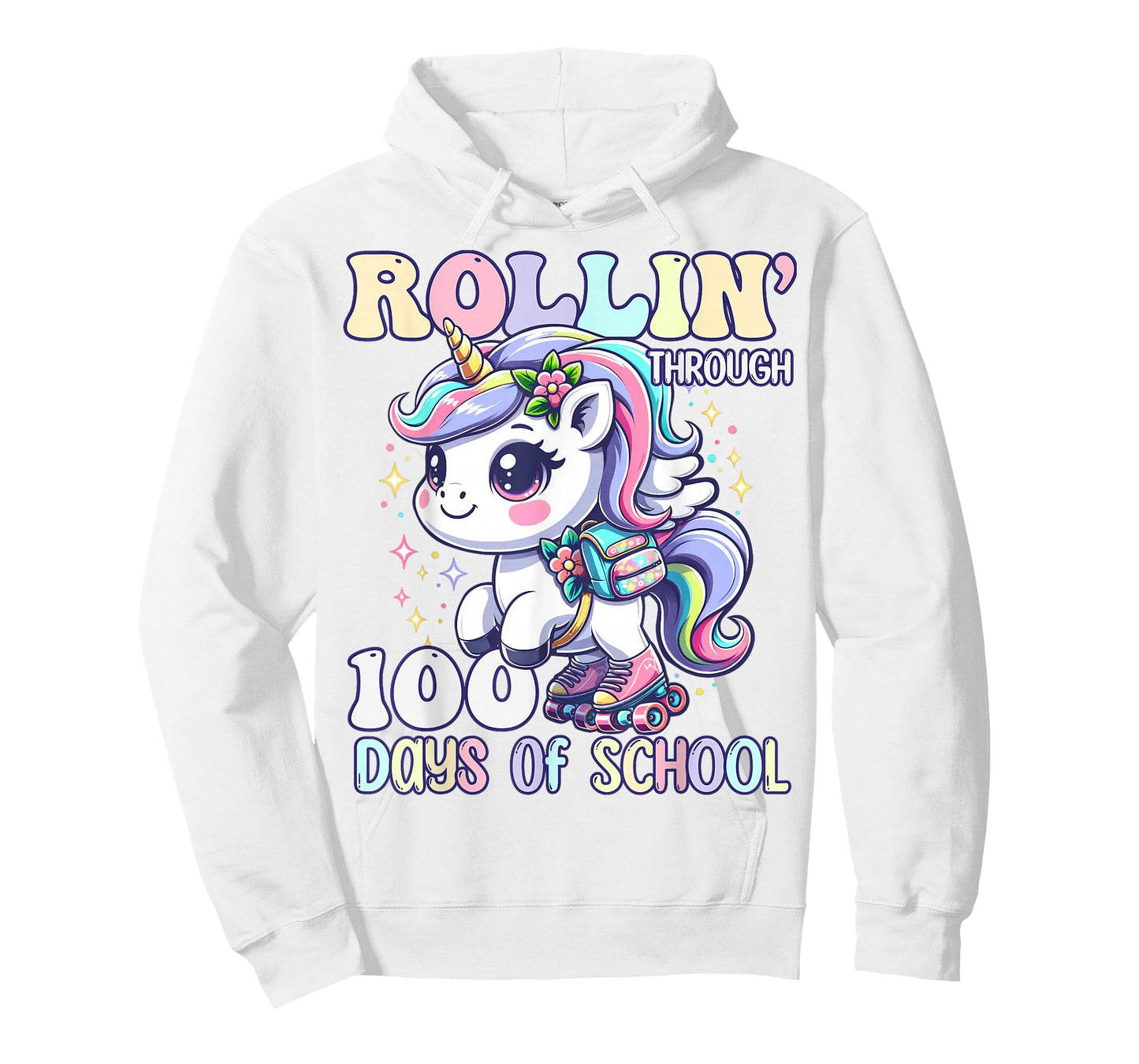 100 Days of School Girls Teacher 100th Day Unicorn Outfit T-Shirt