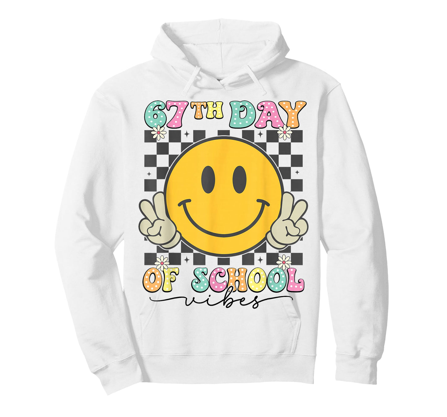67th Day of School Vibes Groovy 67 Meme Teacher T-Shirt