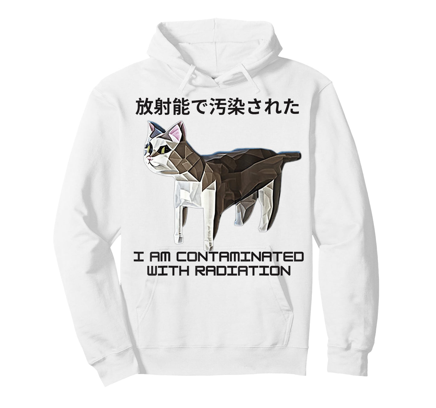 I am Contaminated With Radiation Japanese Cat Meme T-Shirt
