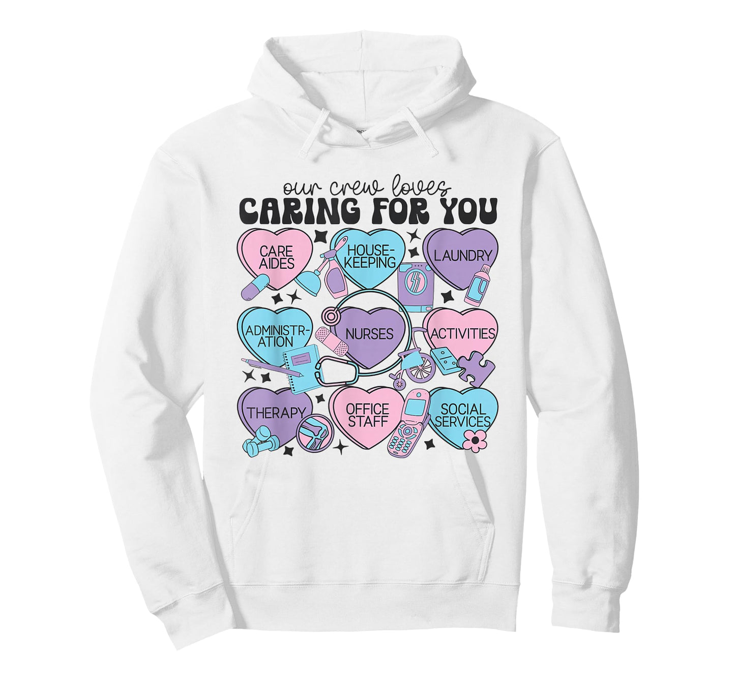 Assisted Living Facility Staff Valentine Nurse Heat Candy T-Shirt