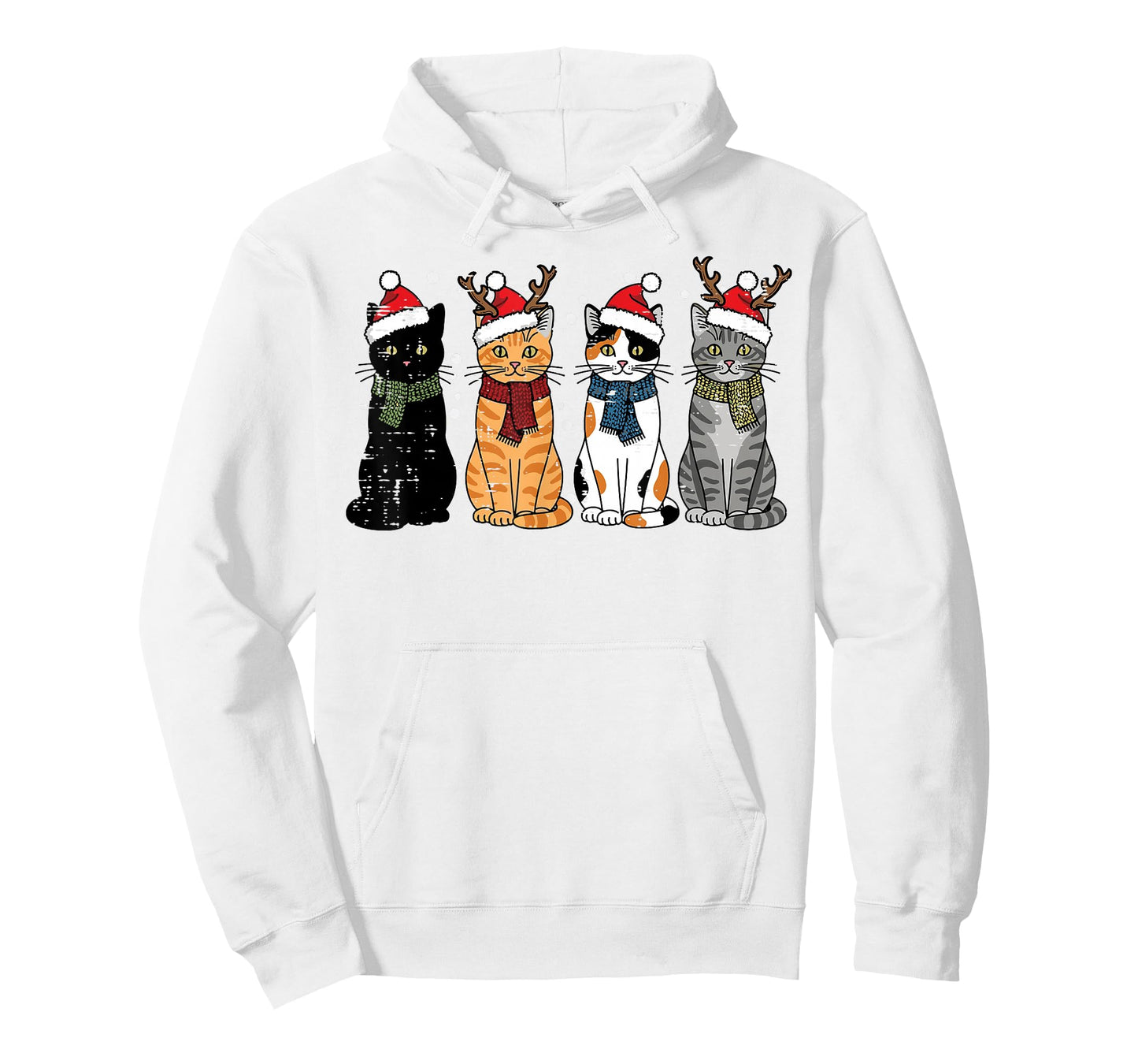 Christmas Cats Santa Cute Xmas Kittens Women Girls Kids Men T-Shirt