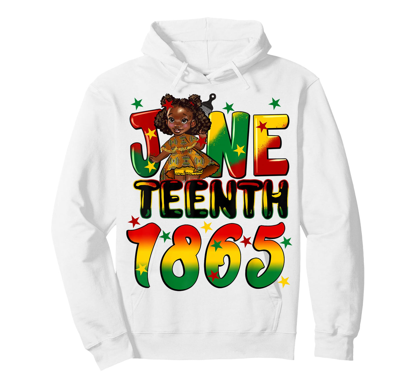 African American Melanin Black Girls Kids Juneteenth 1865 T-Shirt