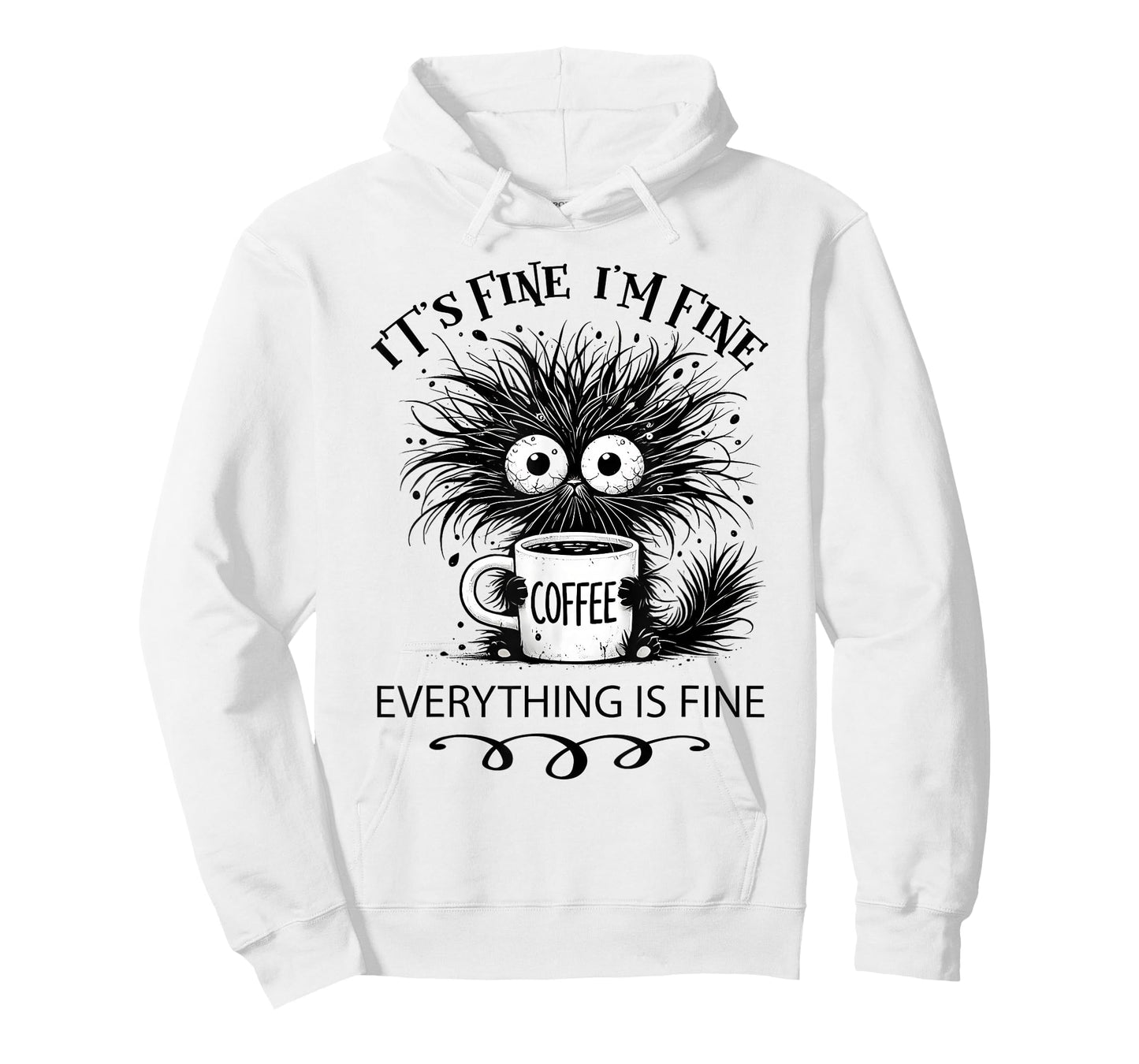 Funny Cat Lover It's Fine I'm Fine Everything is Fine T-Shirt